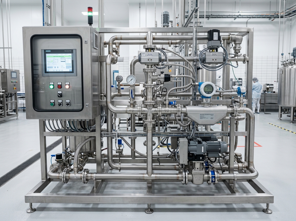 Sistemas modulares skid automatizados com controle SCADA